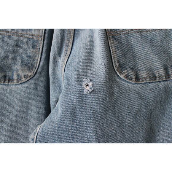 WRANGLER Riggs Workwear Jeans Mens 34x34 Blue Relaxed Fit Med. Fade Denim PHOTOS - Picture 10 of 13